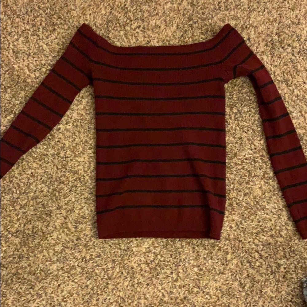 Off the shoulder knit top